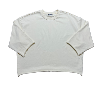 Change Society "Milk Tea White" Cropped Crewneck