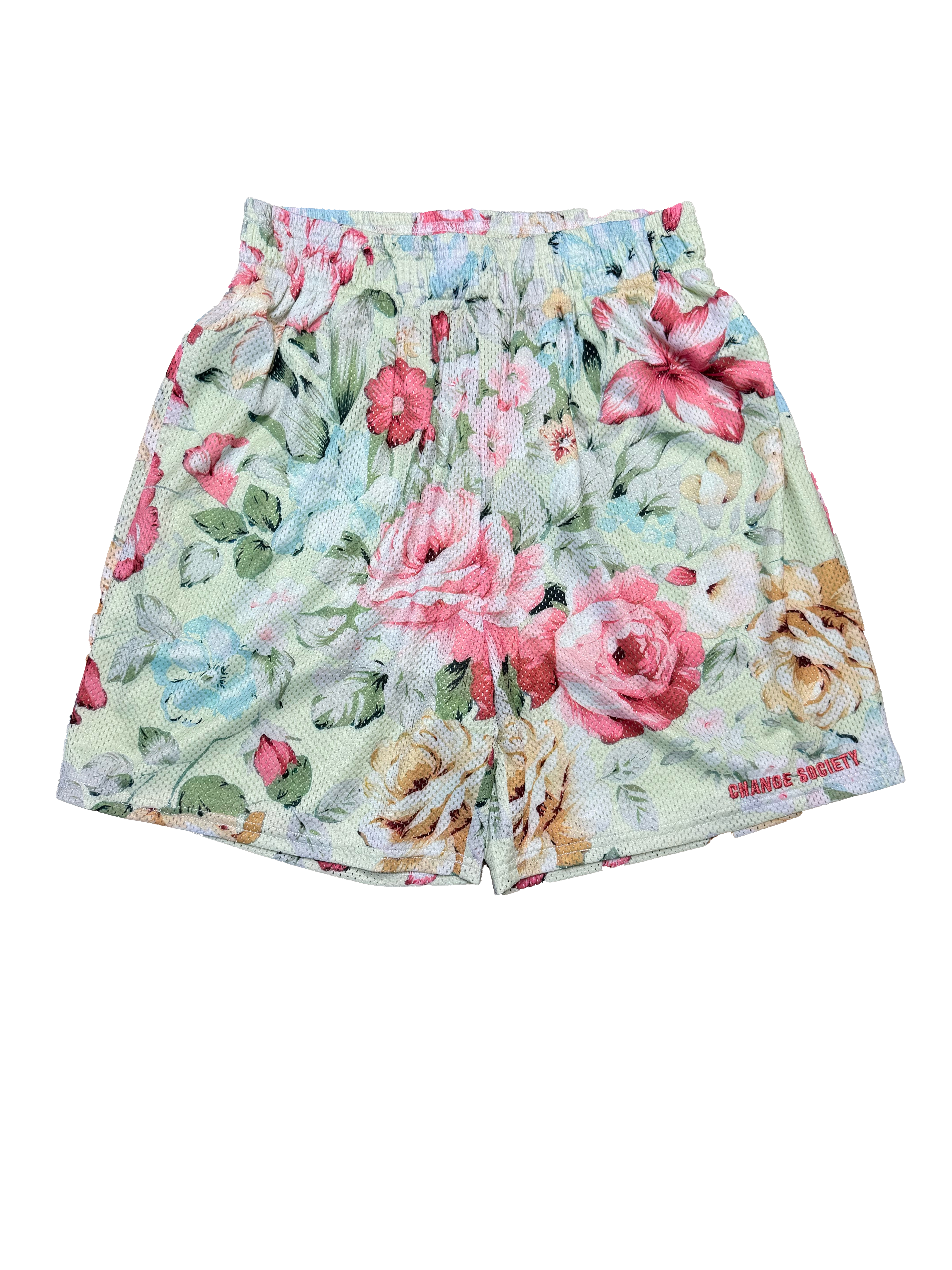 Change Society "Floral" Premium Mesh Shorts